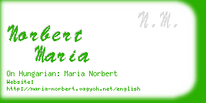 norbert maria business card